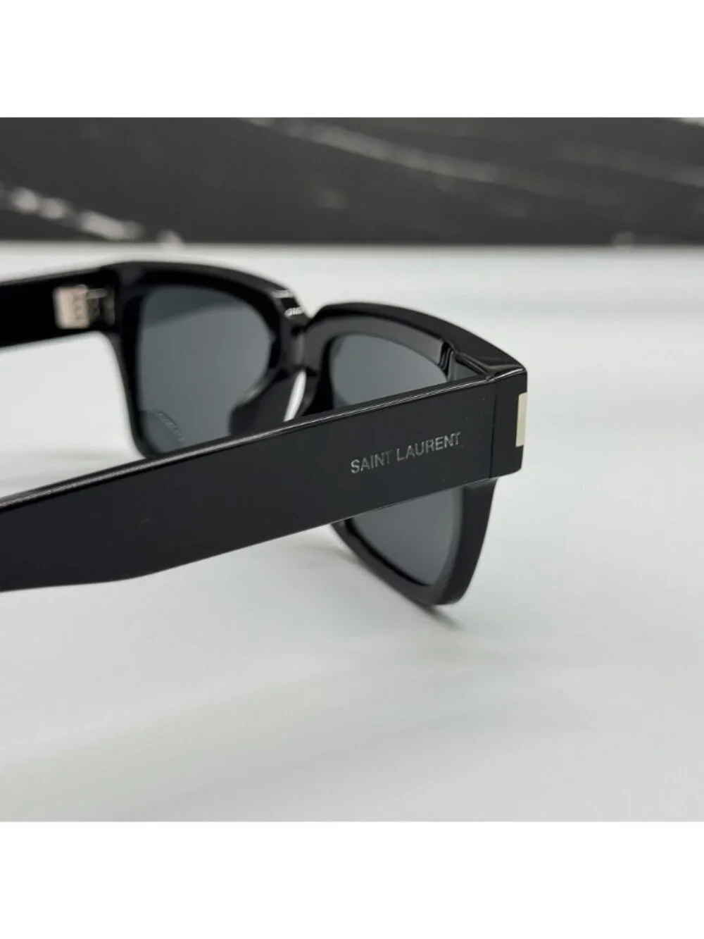 NWT Saint Laurent SL732/F Vadim 001 Black Square Unisex Sunglasses